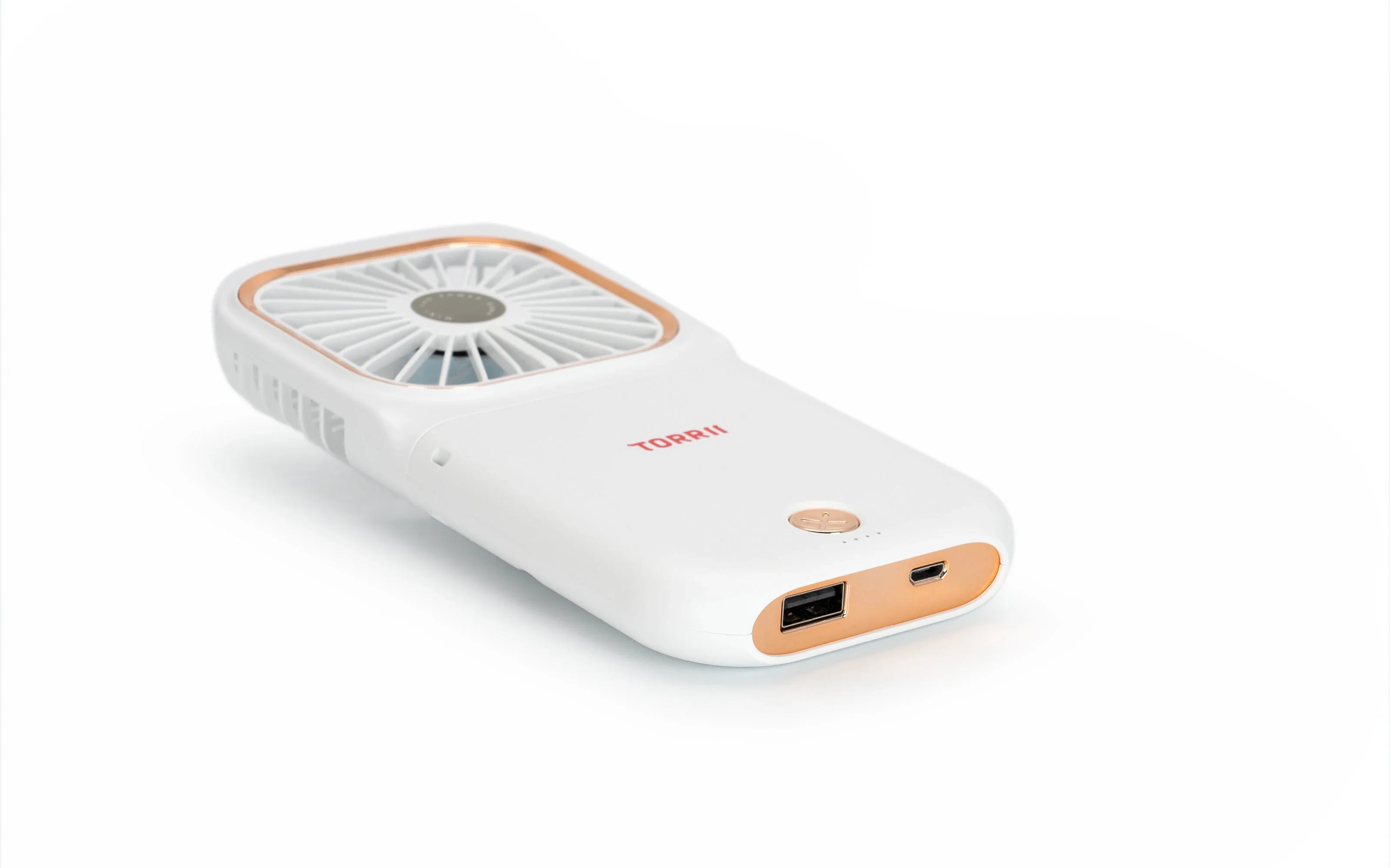 Torrii Cool Foldable Fan With 3000Mah Powerbank - White - Tashqila Torrii Cool Foldable Fan With 3000Mah Powerbank - White - Tashqila
